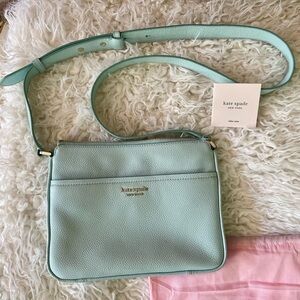Kate Spade crossbody messenger bag in Blue Glow